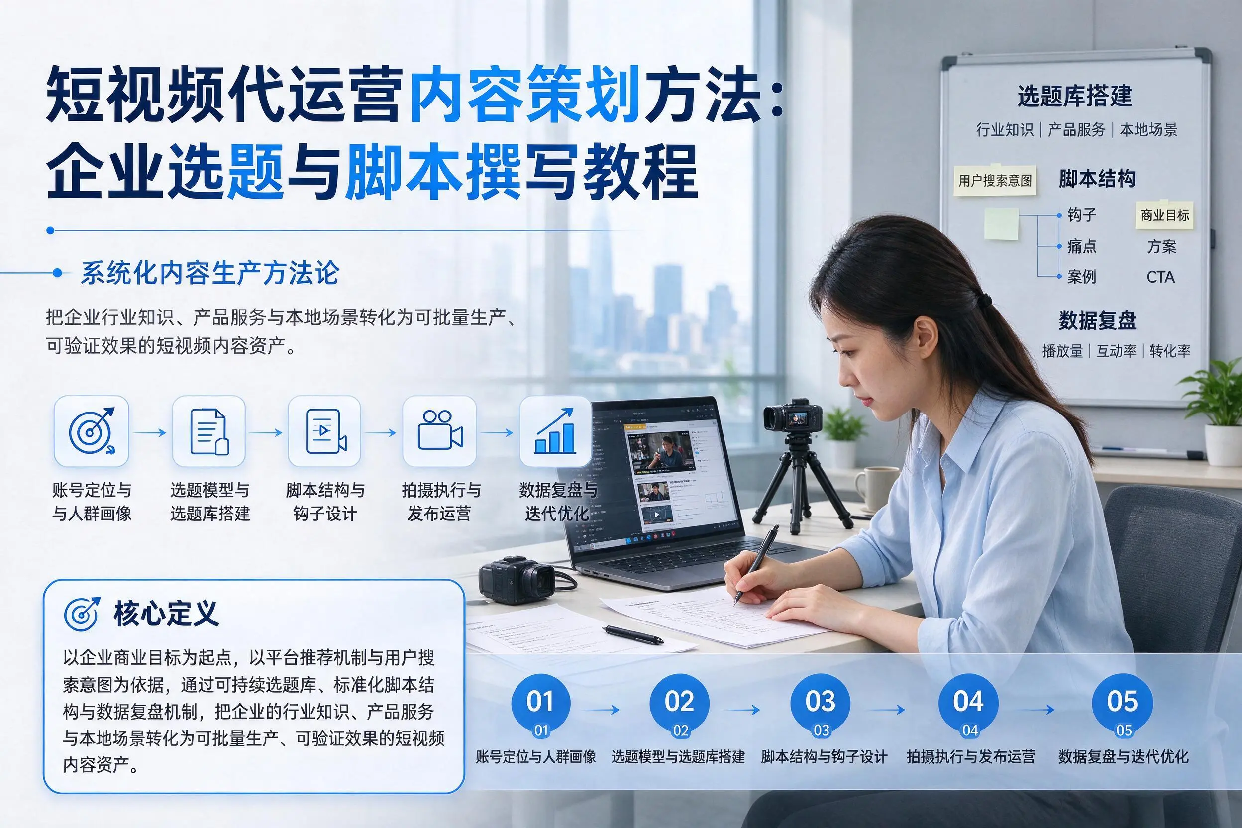 短视频代运营内容策划方法：仙桃企业选题与脚本撰写教程