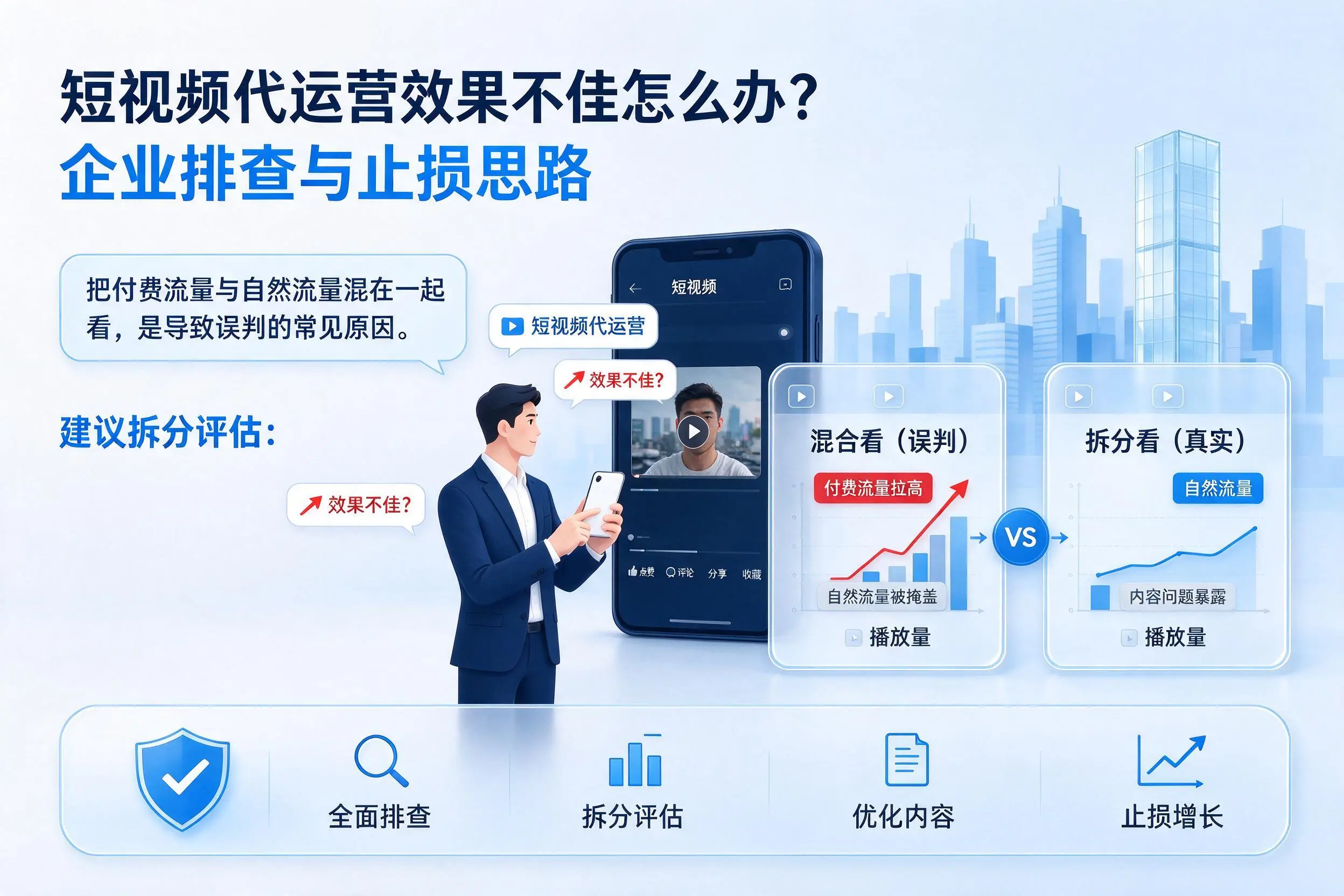 短视频代运营效果不佳怎么办?仙桃企业排查与止损思路