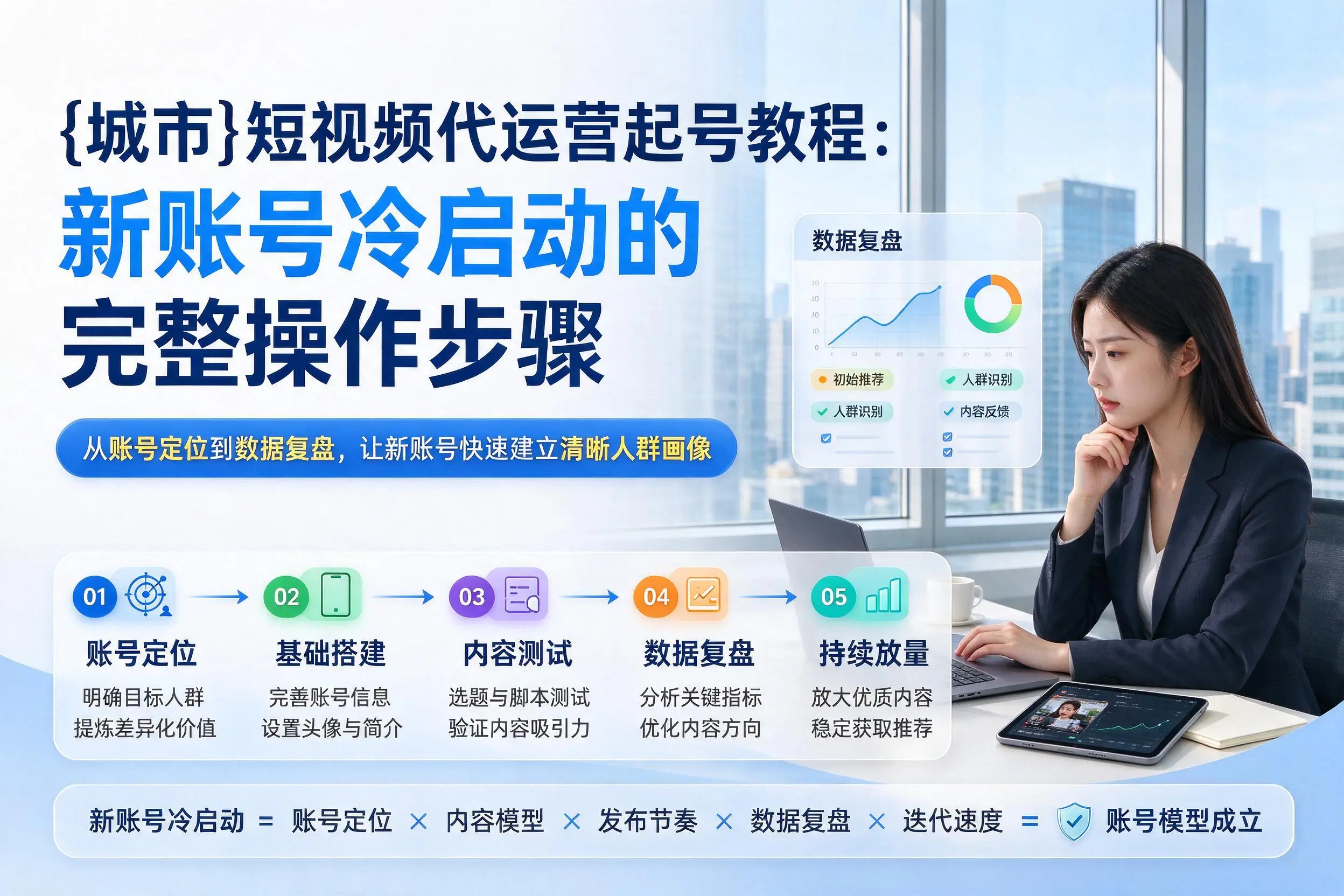 仙桃短视频代运营起号教程:新账号冷启动的完整操作步骤