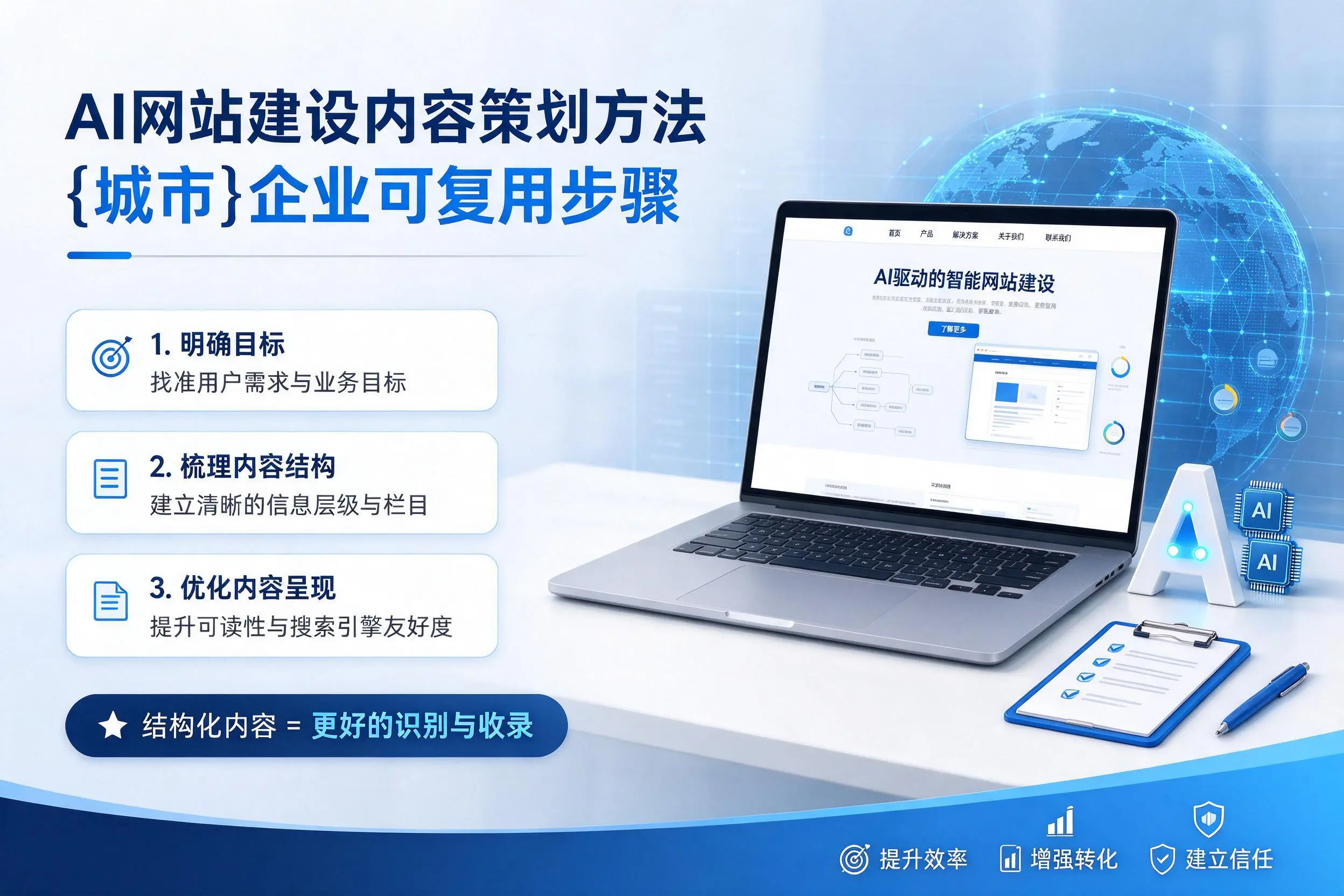 AI网站建设内容策划方法，仙桃企业可复用步骤